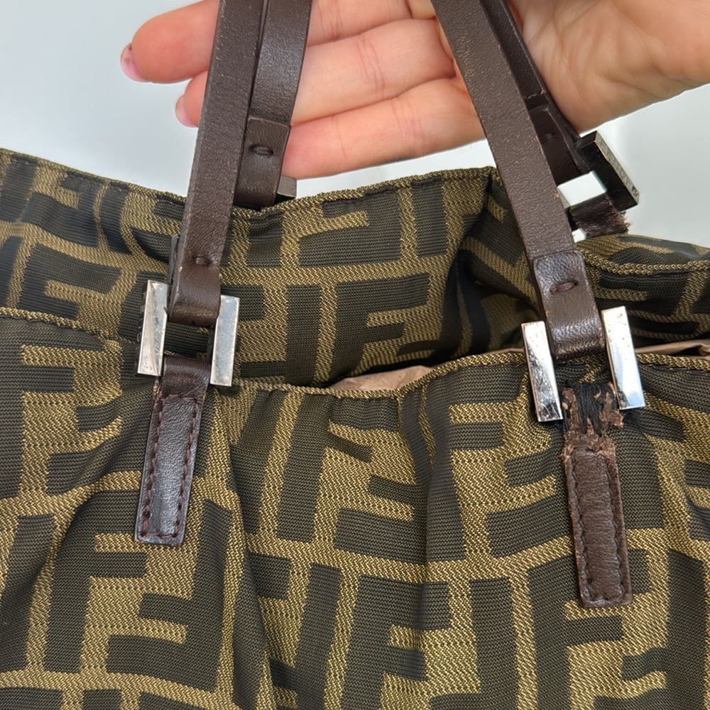 Fendi Vintage Zucca Monogram Canvas Tote with COA, authentic - Picture 5 of 17